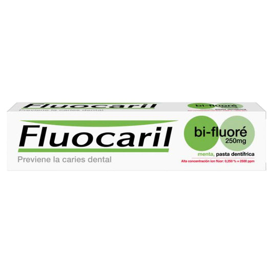 FLUOCARIL DENTÍFRICO BIFLUORE MENTA, Protección Superior Anti-Caries, Salud de las Encías, Frescor Duradero, Dientes Más Blancos, Fórmula Exclusiva - Pasta de Dientes