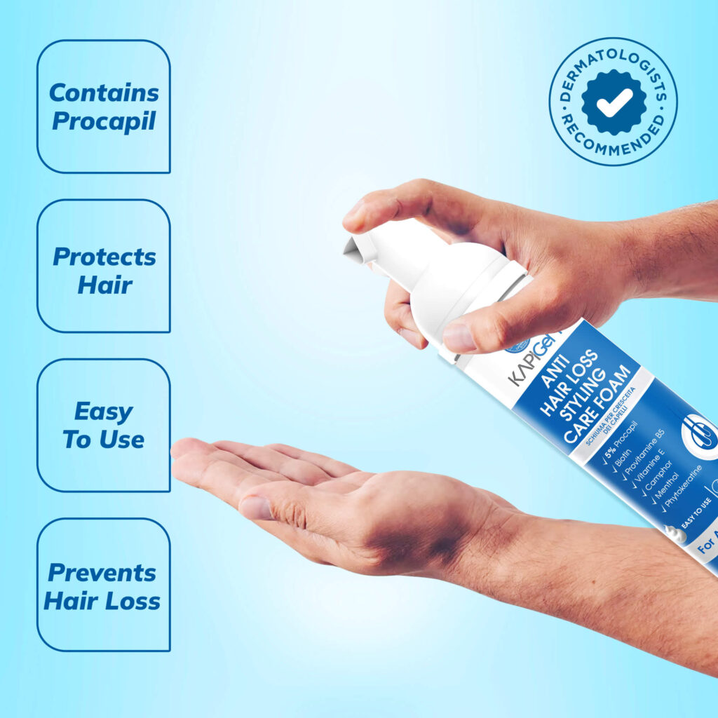 Espuma Capilar Estilizante y Reconstituyente con Procapil - Cuidado y Regeneración del Cabello Espuma Capilar Estilizante y Reconstituyente con Procapil - Cuidado y Regeneración del Cabello