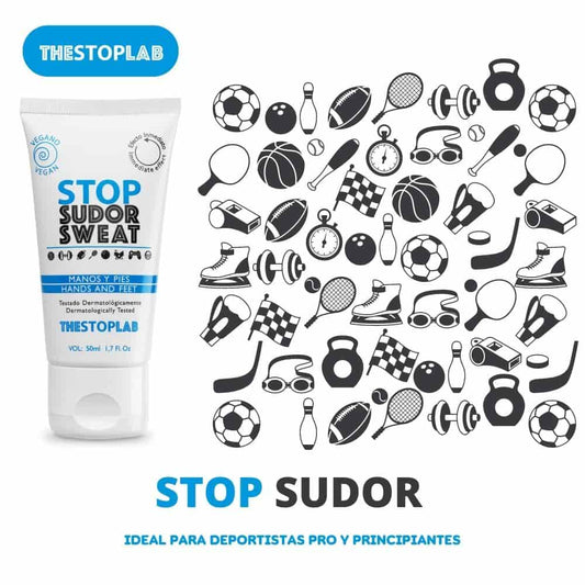STOP SUDOR Manos y Pies - Antitranspirante, Elimina Olores, Eficaz, Larga Duración, y Seguro para la Piel