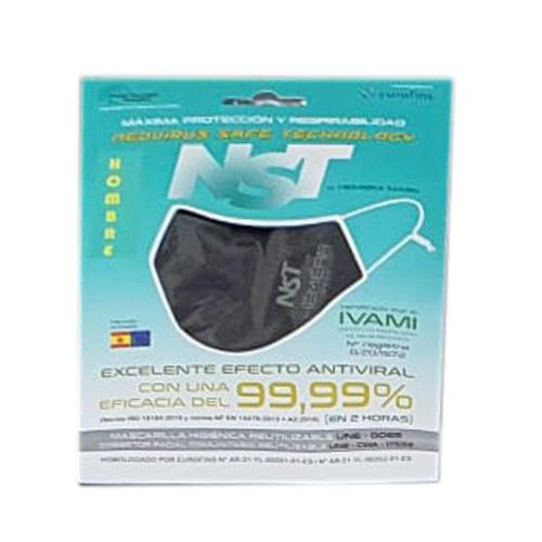 Camu Gris | Mascarillas NST para Hombre | Tecnologia Antivirus | UNE 0065