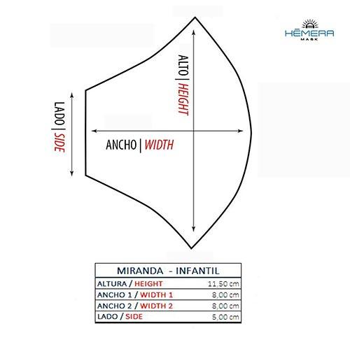 Estrellas Ribete Negro | Mascarillas Hemera para Niños | Modelo Miranda |  UNE 0065 Estrellas Ribete Negro | Mascarillas Hemera para Niños | Modelo Miranda |  UNE 0065