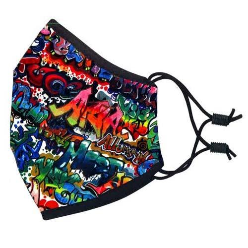 Graffiti Ribete Negro | Mascarillas Hemera para Niños | Modelo Miranda | UNE 0065