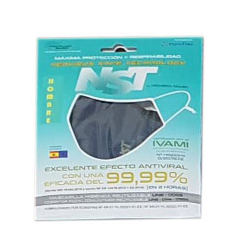 Gris | Mascarillas NST para Hombre | Tecnologia Antivirus | UNE 0065 Gris | Mascarillas NST para Hombre | Tecnologia Antivirus | UNE 0065