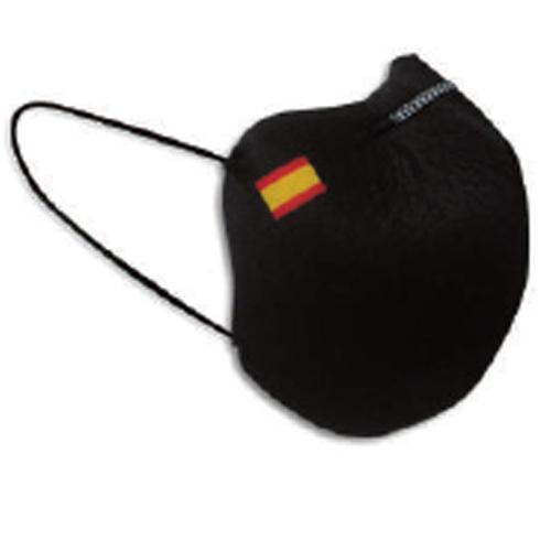 Negra con Bandera España | Mascarillas Deanshield para Adultos 😷 | UNE 0065