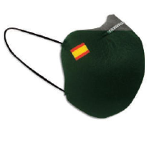 Verde con Bandera España | Mascarillas Deanshield para Adultos 😷 | UNE 0065