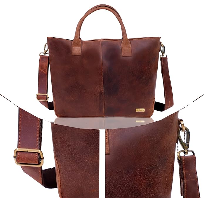 100% Leather Bag, Handcrafted, Practical and Elegant for Women