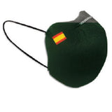 Verde con Bandera España | Mascarillas Deanshield para Adultos 😷 | UNE 0065